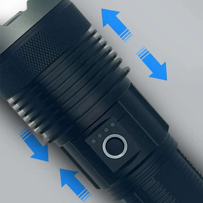 Rechargeable Durable Weather-Resistant LED Handheld Torch for Outdoor Adventures serviceable