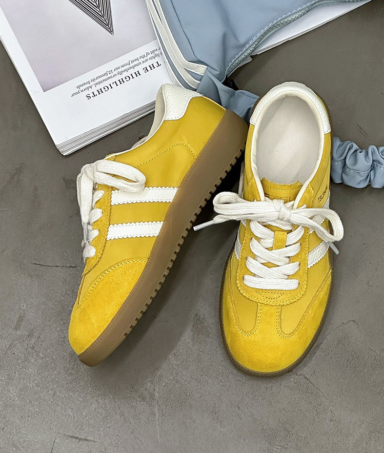 Women's candy-colored German training shoes new style for spring and summer 2025 lightweight breathable comfortable little white shoes versatile