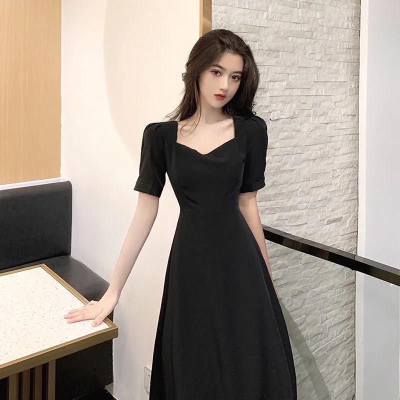 D43000 A5 Master quality new temperament summer casual birthday dress romantic slim long skirt