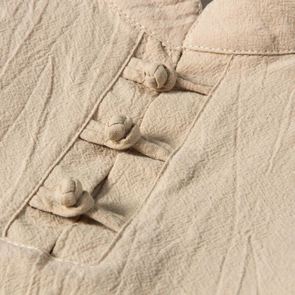 Spring/Summer Linen Set Mens Long Sleeve Mens Breathable Mens Casual Summer Cotton Linen Two Piece Set 250318