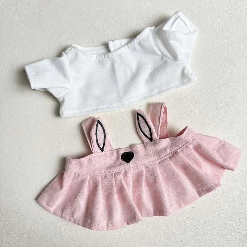 Suitable for 38cm Labubu plush doll clothing set MOKOKO coat rabbit ear strap skiing set accessories cute decoration Z250322