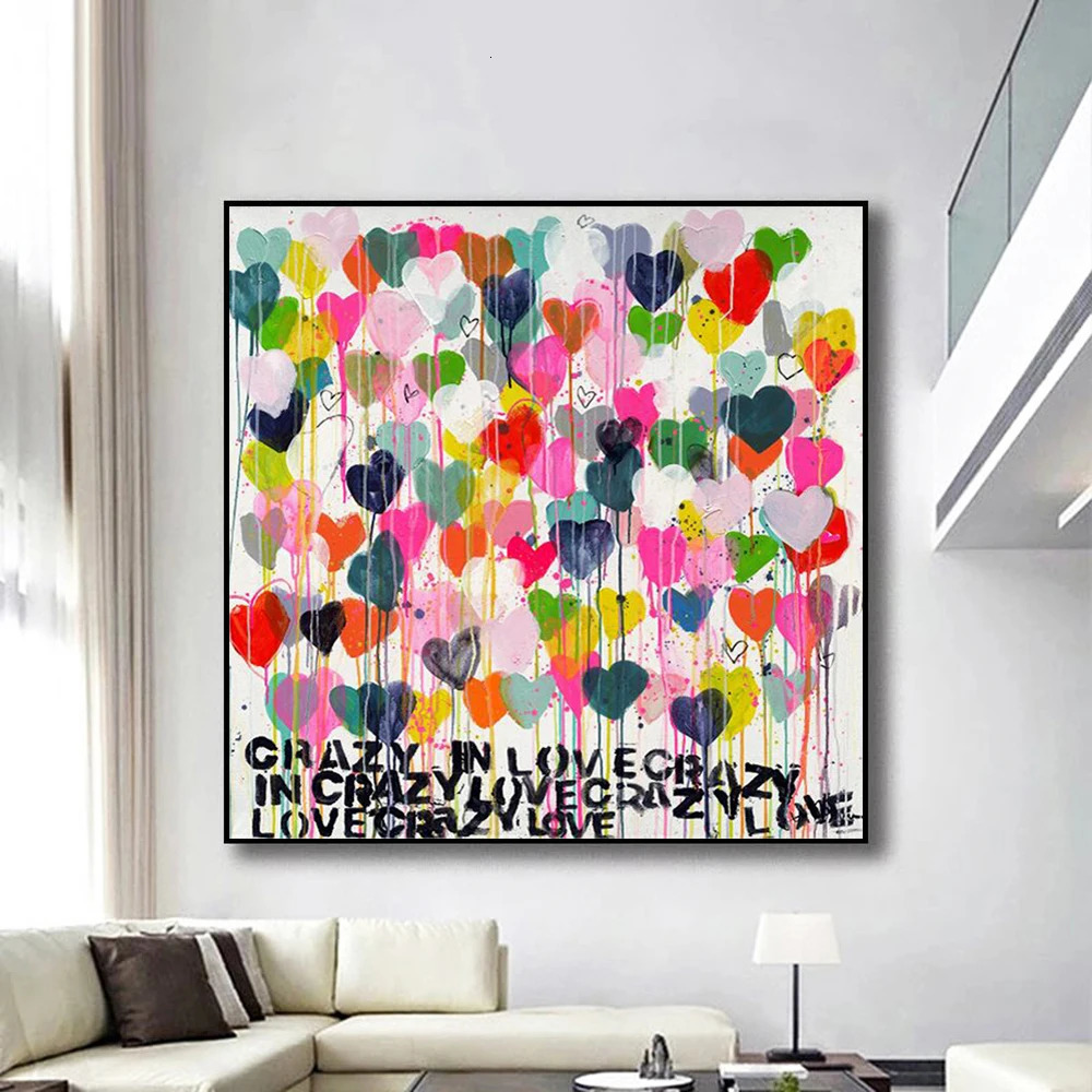 Street Graffiti Love Letter Wall Art Poster Prints Modern Abstract Room Home Decor Canvas Painting Mural Picture Artwork 250318