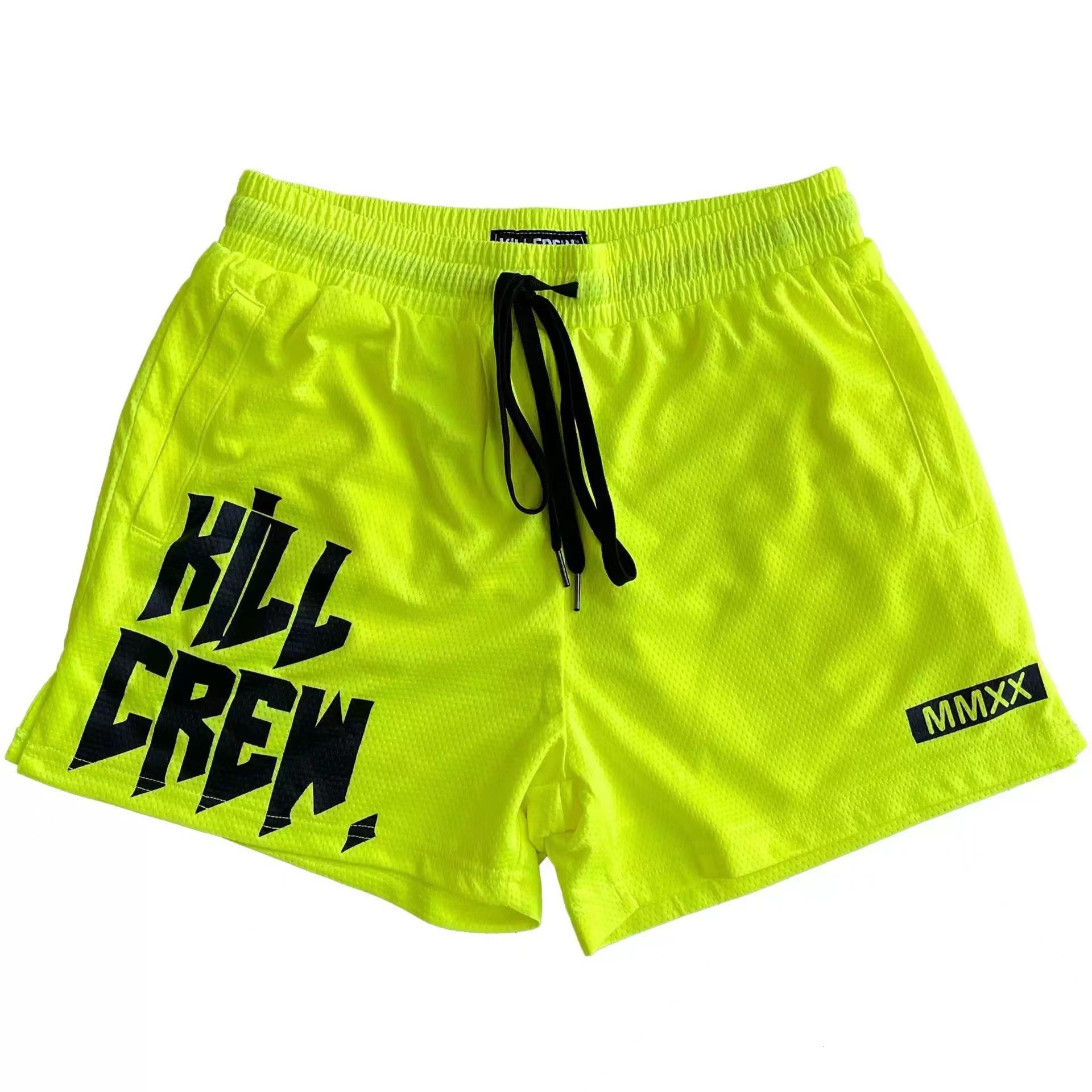 2025S Fashion Designer Shorts For Men S Sports Mesh Quick Drying Trendy Boxing Leg Training Three Part Pants Muscle Fitness Long Distance Running Bask