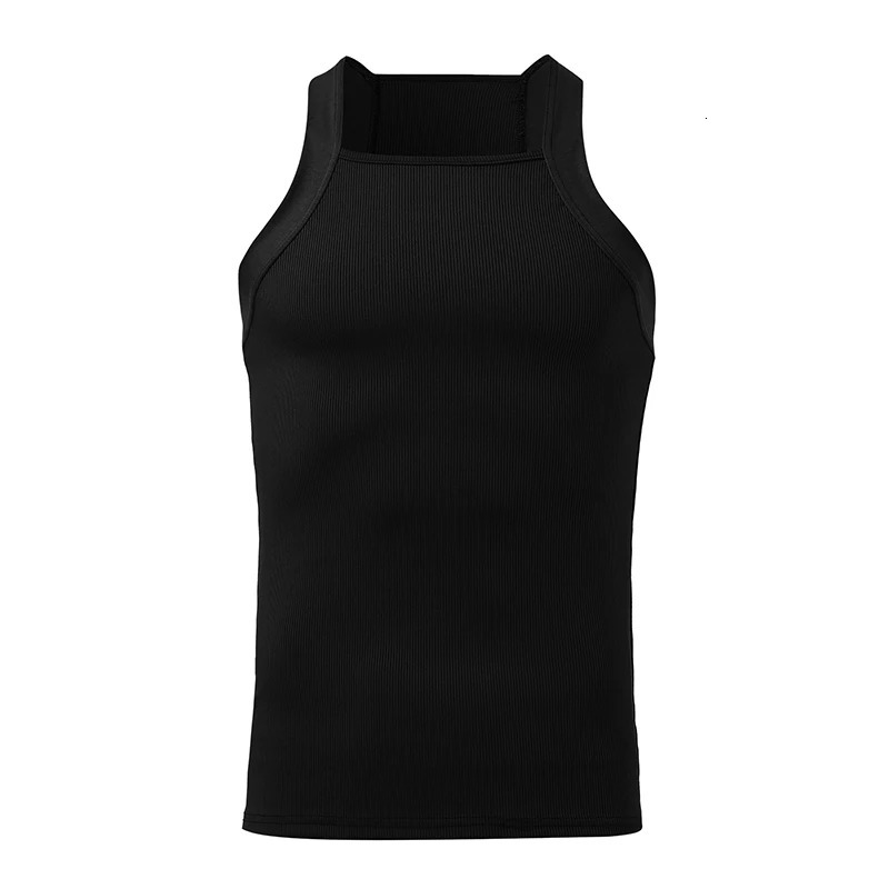 Fashion Sports Tank Tops Mens Solid Color O-neck Sleeveless T-shirt Skinny Gym Streetwear Casual Vests Party Clothing S-5XL 250322