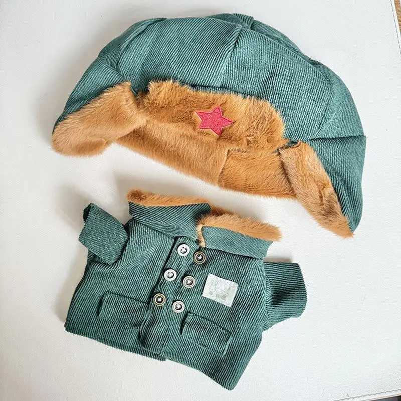 Suitable for 38cm Labubu plush doll clothing set MOKOKO coat rabbit ear strap skiing set accessories cute decoration Z250322