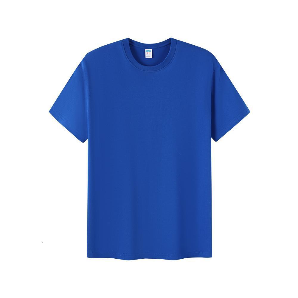 Combed pure cotton advertising shirt men's T-shirt short sleeved promotion school uniform event training conference round neck