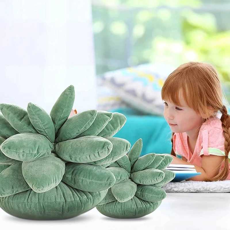 Inyahome 3D Juicy Throwing Pillow Cactus Plush Plant Shaped Mat Used for Living Room Decoration Innovative Decorative Plant DecorationXJ250321