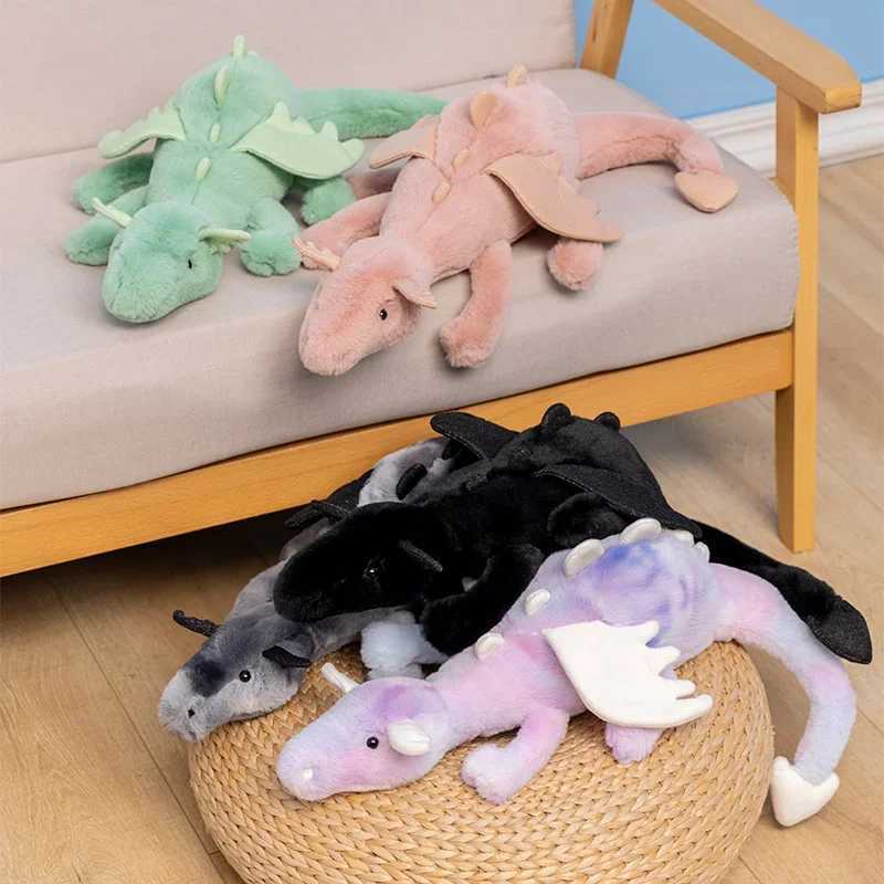 50-100cm Soft Plush Toy Little Snow Dragon Plush Dinosaur Stuffed Animal Soft Cushion Childrens Toy X250322