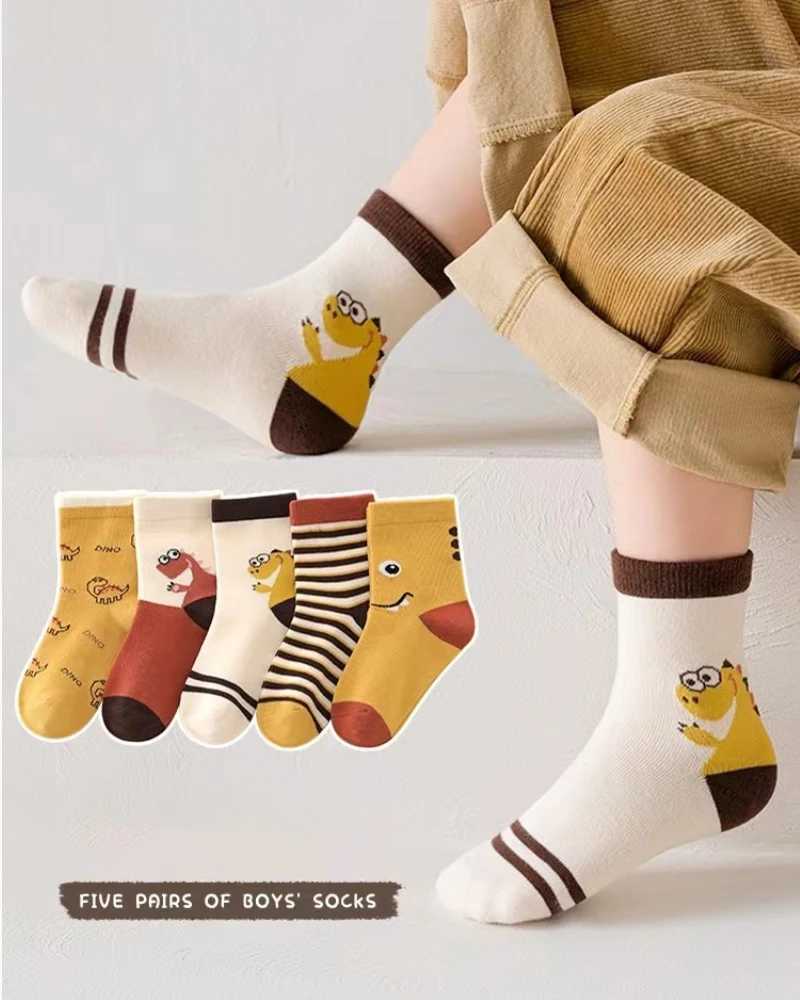 5/Random 3 pairs of socks Kawaii new summer cartoon mini cotton socks for children aged 1-12 gifts for girls and boys X2503221