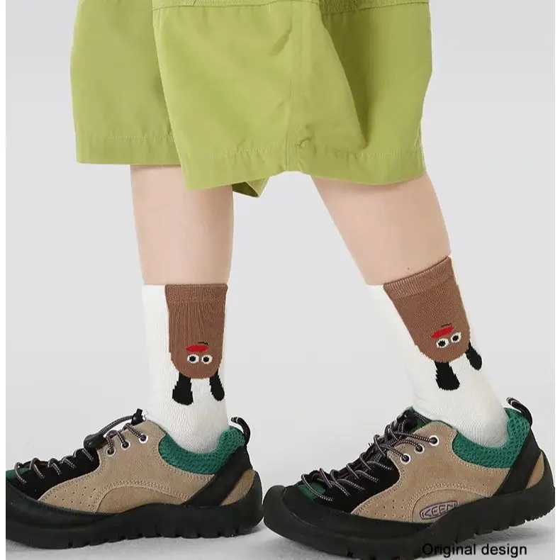 2025 Spring Childrens Socks Cartoon Puppy Letter Pattern Calf Cotton Socks Kids Boys Girls Socks 4 pairs X2503221