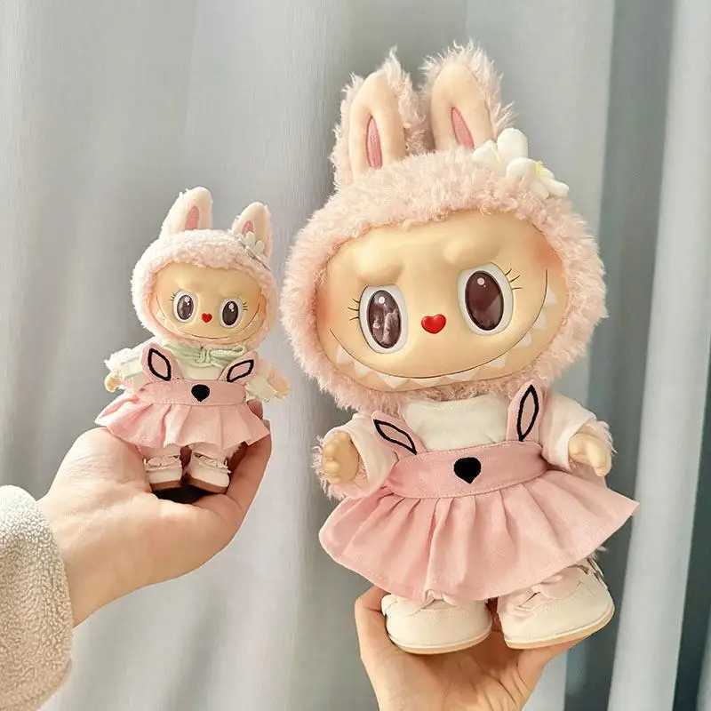 Suitable for 38cm Labubu plush doll clothing set MOKOKO coat rabbit ear strap skiing set accessories cute decoration Z250322