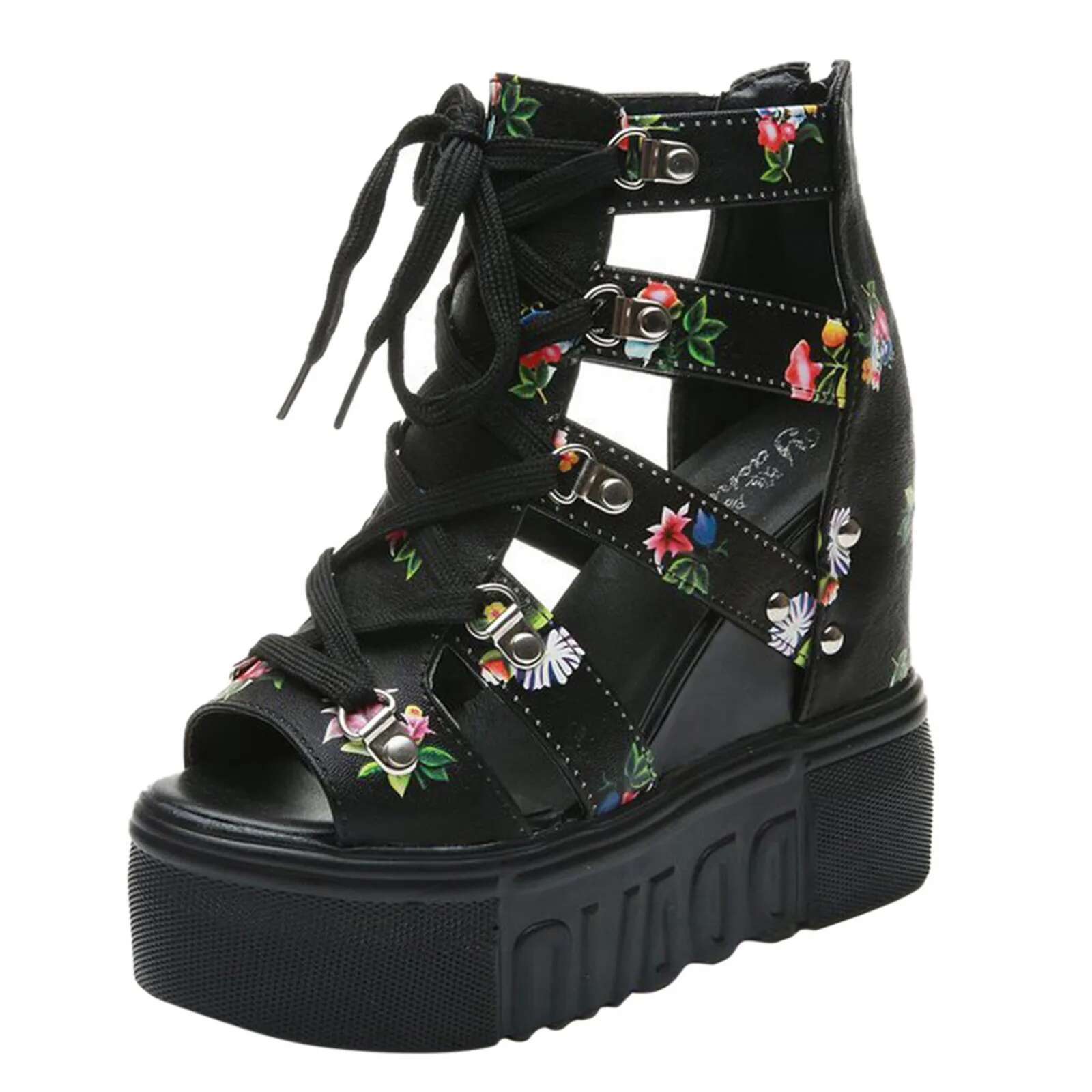 2025 New Women's Sandals with Sloping Heels and Open toed Sandals Designer Women's Casual Trendy Casual Shoes1