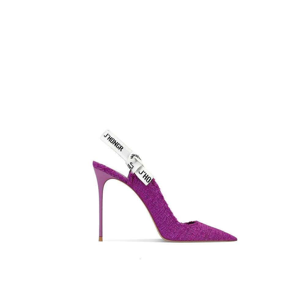 2025 Summer New Women's Sandals with Slim High Heel and Pointy Toe Single Shoes