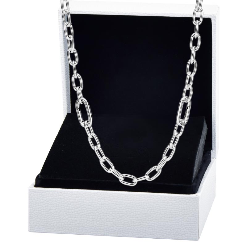 ME Small-Link Chain Necklace 925 Sterling Silver Chain For Women Men Wedding Gift Jewelry Set Designer Necklace with Retail Box Top Quality Wholesale