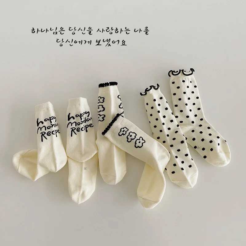 Flower Socks Girls Fancy Lace Princess Socks Spring Calf Length 1-12Y Girls Socks Children Cotton Socks X2503221