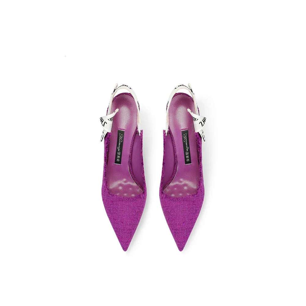2025 Summer New Women's Sandals with Slim High Heel and Pointy Toe Single Shoes