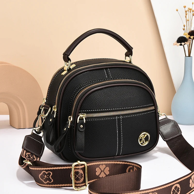 Mini Fashion Crossbody Bag Trendy Multi Layer Shoulder Bag Womens Casual Handbag Purse 250327