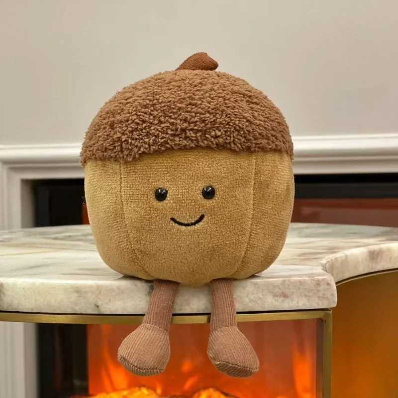 Acorn Plush Toys Kawaii Stuffed Dolls Cartoon Fruit Throw Pillow Adorable Home Decor Toys Birthday Gift For Kids X250322