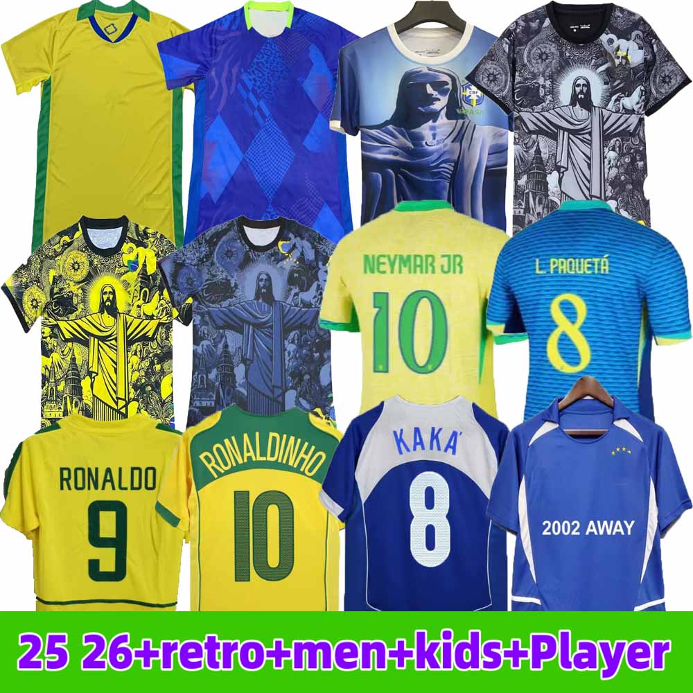 25 26 Brasil soccer jerseys christ the redeemer Gold badge Jacquard football shirts brazils special edition jersey RAPHINHA VINI JR RODRYGO shirt