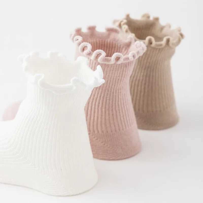 3 pairs/batch of new boys and girls solid color baby socks X2503221