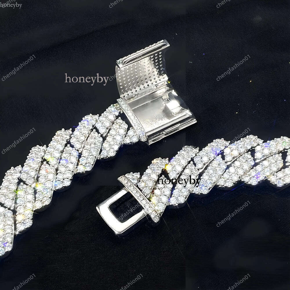 jewelry chains for men 14mm bracelet women sier k chain pass dia tester GRA VVS moissanite cuban necklace personalize