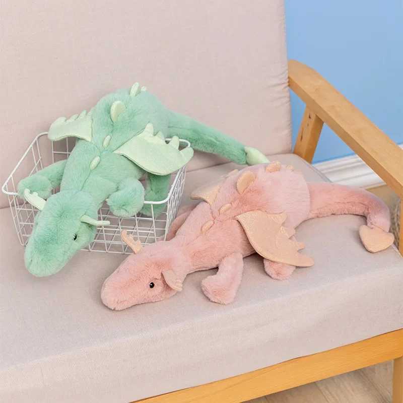50-100cm Soft Plush Toy Little Snow Dragon Plush Dinosaur Stuffed Animal Soft Cushion Childrens Toy X250322