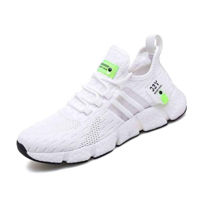 Big size 36-46 couples popcorn sole men's shoes thin casual flying woven sports shoes go with the trend