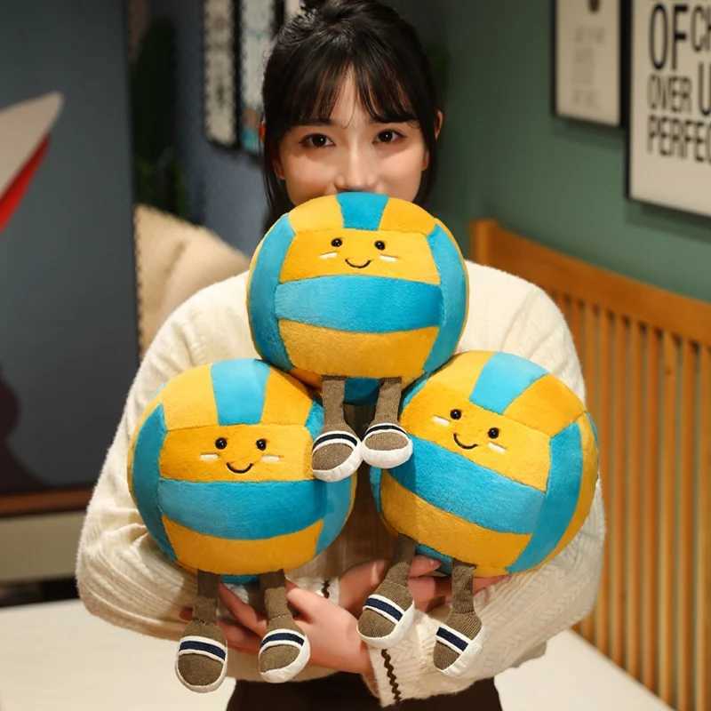 Cartoon volleyball plush toy cute soft filled doll home decoration childrens home pillows birthday plush doll ball toy X250322