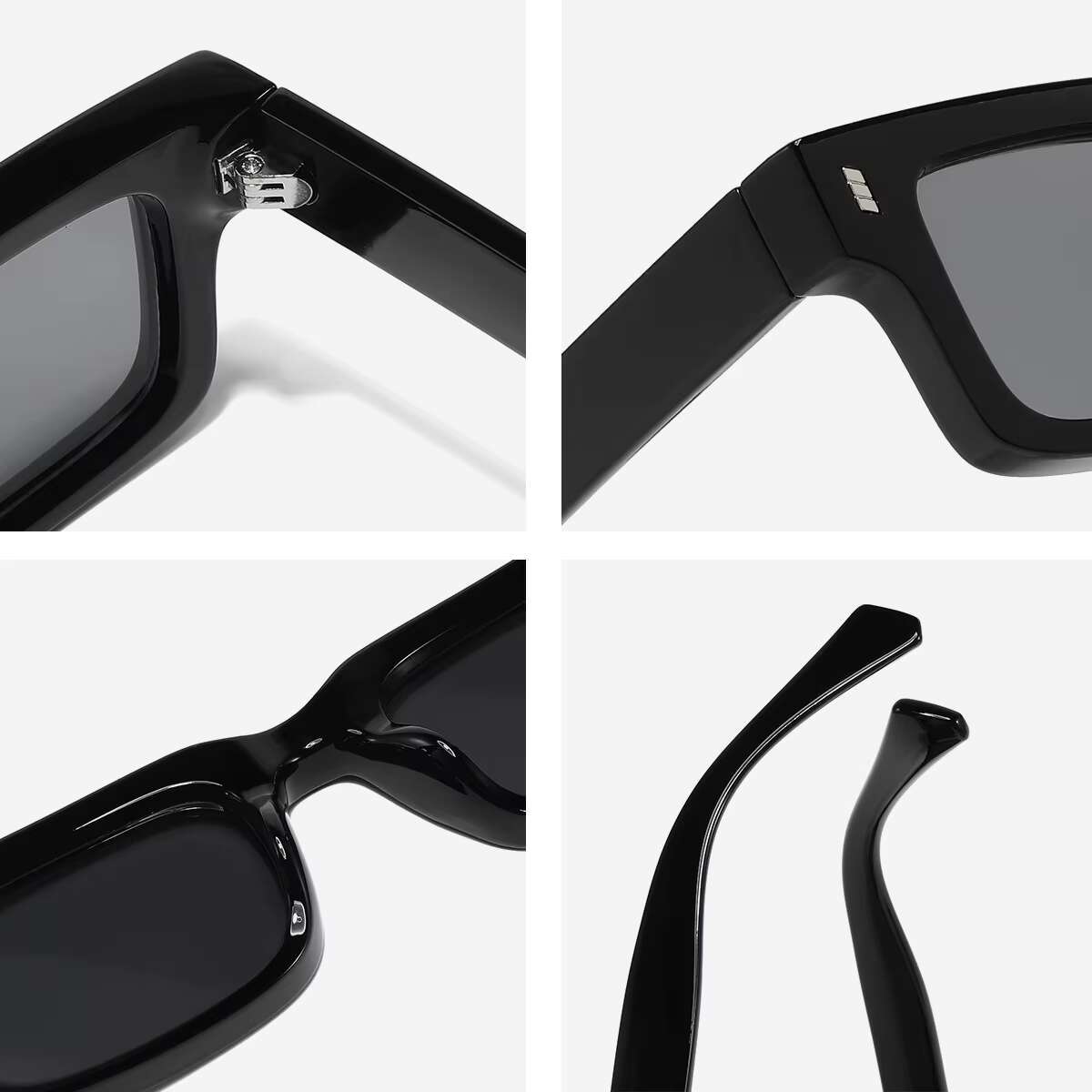 Retro Square Glasses High Quality Sun Shades Advanced Narrow Frame Sunglasses