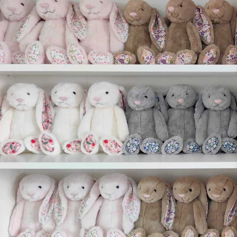 Bonnie Rabbit Flower Ear Plush Toy Rabbit Stuffed Doll Kawaii Room Decoration Toy Soft Sofa Mat Childrens Birthday Gift X250322