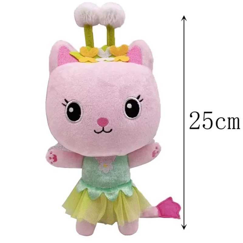 Plush Dolls 25cm 8Pcs Kawaii Gabby doll house plush toy cartoon stuffed animal mermaid cat mermaid plush doll childrens Christmas gift S25321