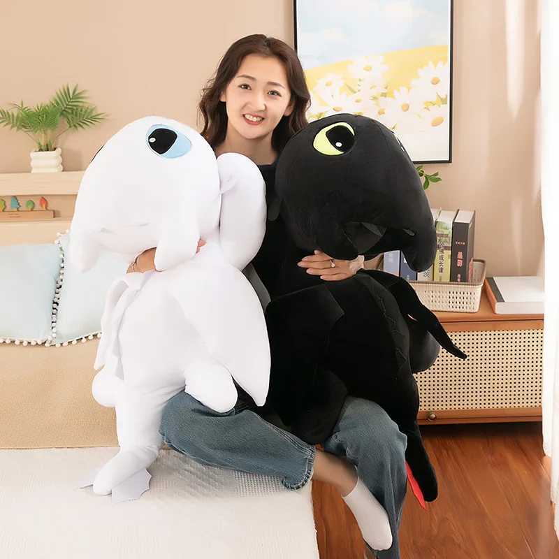 Cute toothless filling pad light angry dragon plush back pillow cartoon action biomimetic night Furia pad room decorationXJ250321