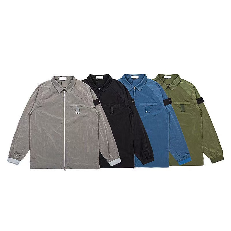 designer stones jacket badge compass mens jacket mens summer shorts Water Resistant metal coat nylon fishing mountaineering wear Coats mens fashion