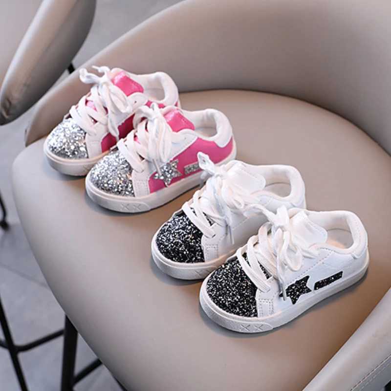 Autumn New Fashion Child Sneaker Shining Fashion Versatile Girl Shoe Trendy Star Glitter Boy Shoes Comfort Casual Girls Sneakers X2503221