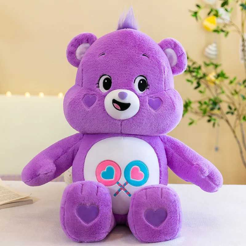Miniso 40CM KAWaii Rainbow Bear Plush Toy Cute Animated Colorful Bear Stuffed Doll Soft Toy Room Decoration Birthday Gift X250322