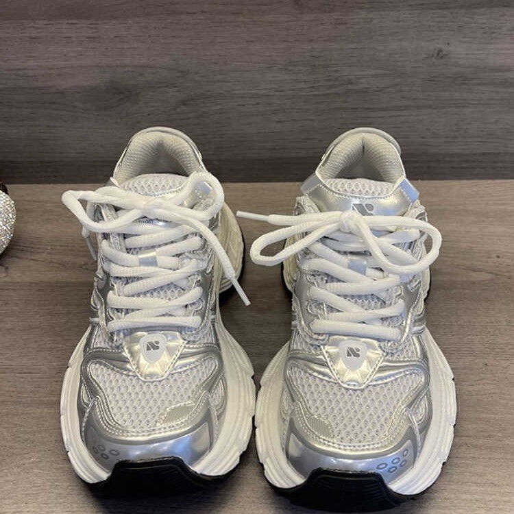 Daddy shoes women's shoes new summer platform sports shoes net surface show foot small explosive casual shoes 2025s hot