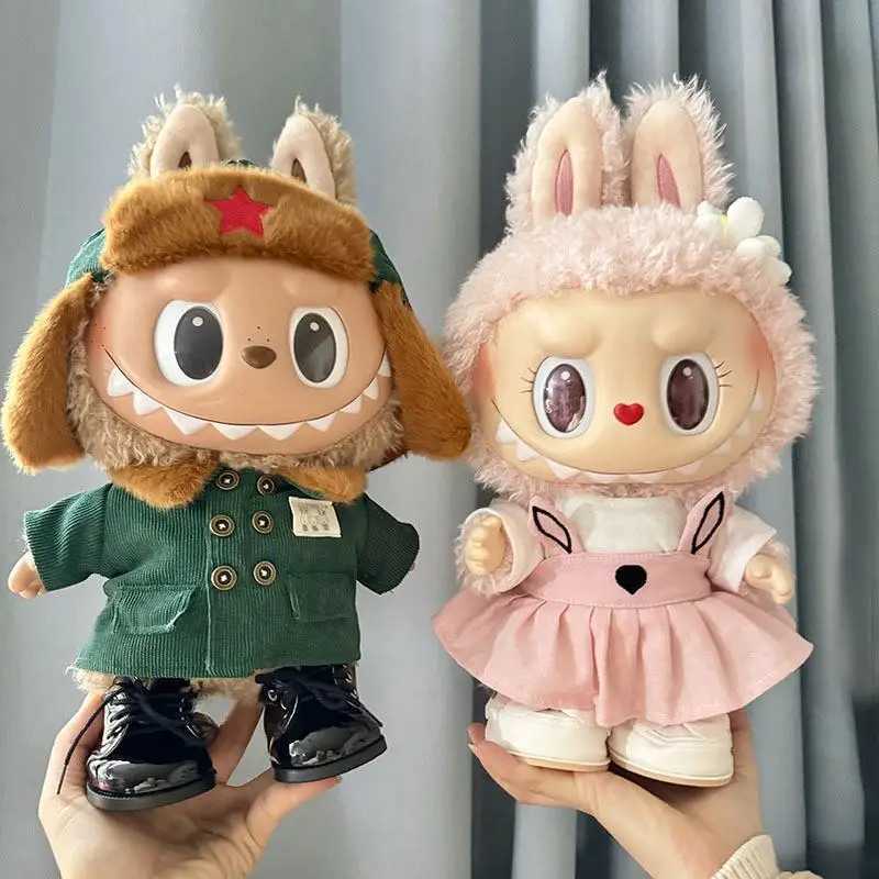 Suitable for 38cm Labubu plush doll clothing set MOKOKO coat rabbit ear strap skiing set accessories cute decoration Z250322