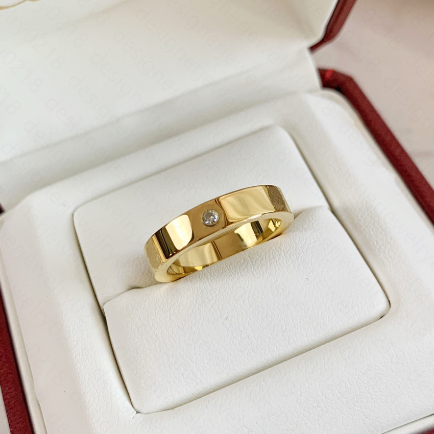 Rings Designer Ring Women Men Ring Couple Jewelry Titanium Steel With Diamonds Casual Fashion Classic Gold Silver Rose Luxurious gifts High-end accessories