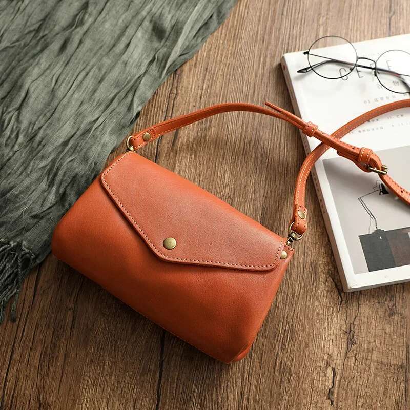High Quality Genuine Leather Women Crossbody New Style Multi-Layered Messenger Bags Small Female Mobile Phone Purse Bag