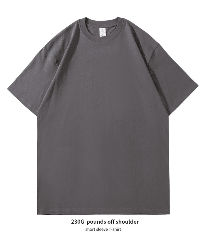 Cotton small shoulder short sleeved printed round neck advertising T-shirt embroidered cultural shirt