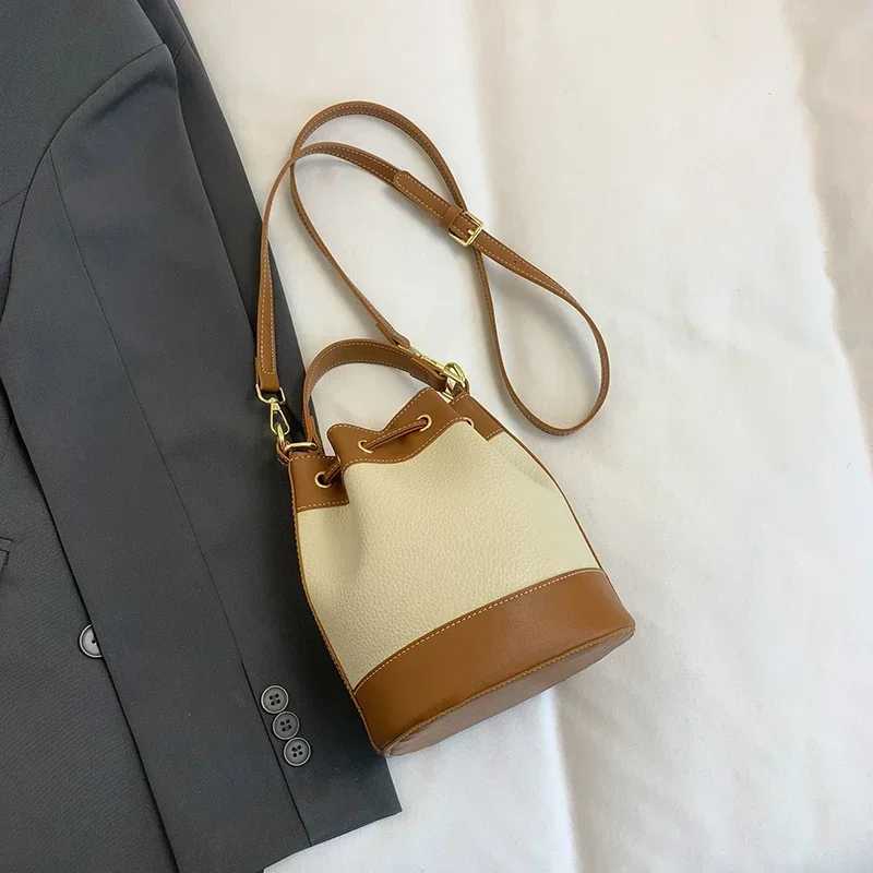 PU String niche design cross body bag popular fashion womens bag for sale 2025 new Versatile Communicating Bucket bag Y250320