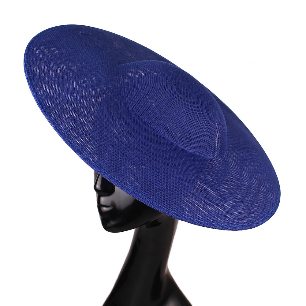 40cm Fasciator Base s Sinamay circular wedding party headpiece blue big hat female hair accessory Fasciator material 250320