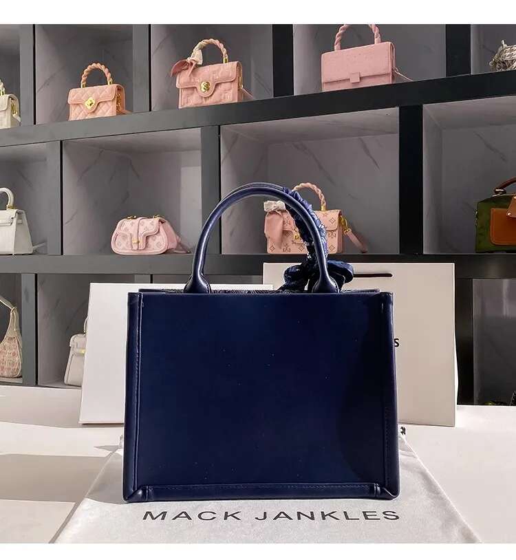 Blue Color Fashion Embroidery Tote High Quality Large Capacity Women's Handbag Shoulder Lady Purse Female Casual Bag