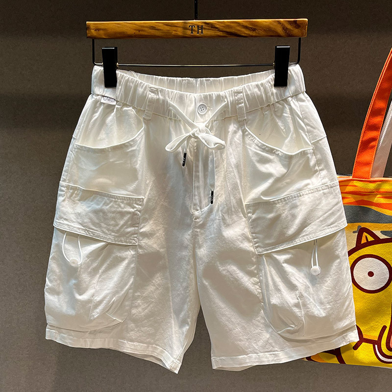 2025S Fashion Designer Pi Shuai Internet Celebrity Trendy Brand Instagram Teenagers Pure Cotton Workwear Casual Shorts Men S Loose Straight Leg Five I