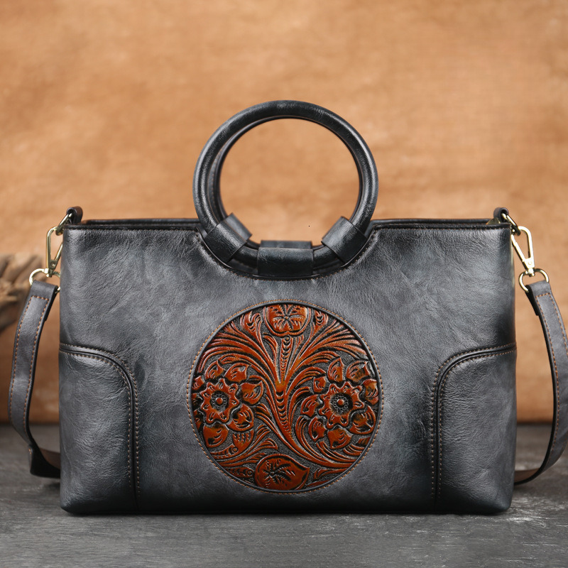 2025S Fashion Designer Fashionable PU Women Emed Handbag Contrast Color Temperament Mom S Literary And National Style Small Square Bag