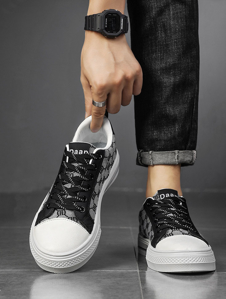 2025 new spring men's shoes canvas shoes for men trendy shoes casual couple styles student Korean style lace-up low-top sneakers