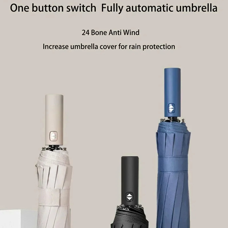 UPF50 Windproof Umbrella Women/Men Auto UV Protection Parasol - Heavy Duty Compact Travel Business Wind-Resistant Sun Umbrellas 250322