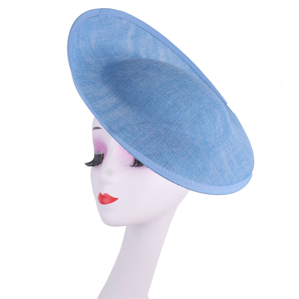 30CM Round Charming Hat Fabric DIY Hair Accessories Womens Wedding Charming Hat Official Event 250320