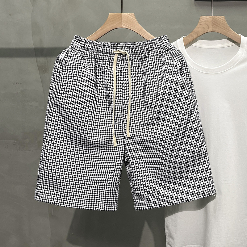 2025S Fashion Designer Summer New Trendy High End Light Luxury Casual Pi Shuai Contrast Color Sports Pants Versatile Men S Beach Split Shorts