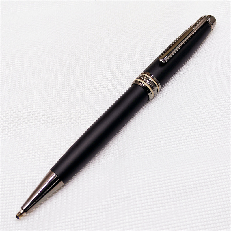Luxury Matte Black Ballpoint Pen with Metal Finish - Includes Unique 'M' Serial Number
